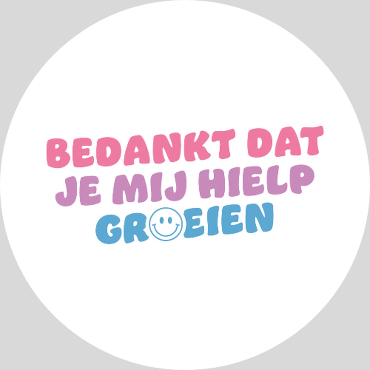 BEDANKT DAT JE MIJ HIELP GROEIEN STICKER | SLUITZEGEL | SCHOOLJAAR | 10 STUKS | WIT | 4 CM | KLEINE FRUM